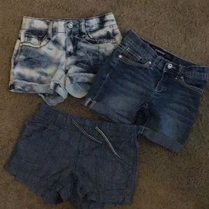 Denim shorts set